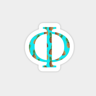 Phi Pineapple Letter Sticker